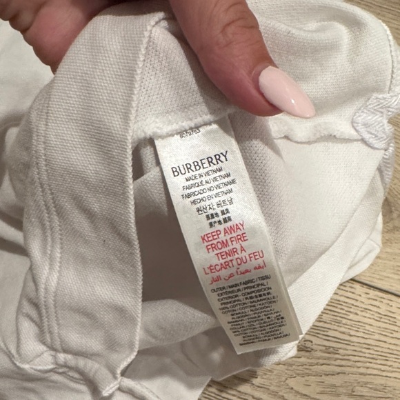 Burberry Kids Polo with Check Collar 3y - Picture 2 of 4
